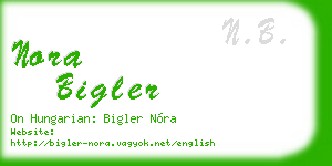 nora bigler business card